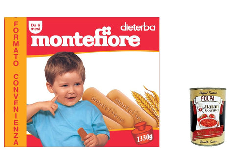 Montefiore Il Biscotto per l'infanzia Der Keks für Kinder Convenience Format 1x1330g Original italienisch Kekse