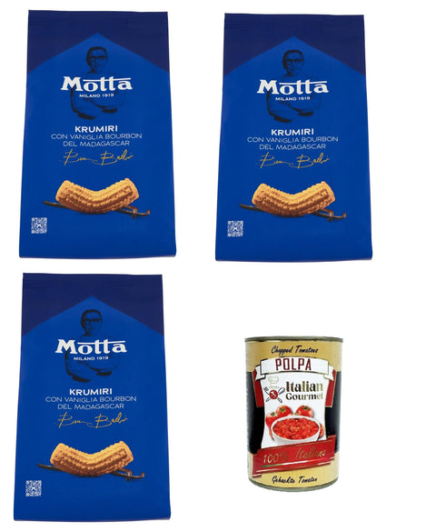 Motta Krumiri mit Bourbon-Vanille aus Madagaskar 3 x 290 g Original italienisch inkl. Italian Gourmet Polpa 400g