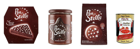 Mulino Bianco Pan di Stelle Testset Haselnuss Streichfähige Creme, Kekse, Kuchen Original italienisch inkl. Italian Gourmet Polpa 400g