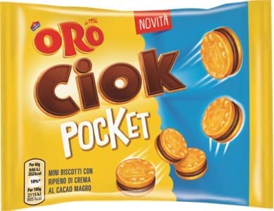 Italian Gourmet E.R. Kekse Oro Ciok Pocket Mini Kekse gefüllt mit fettarmer Kakaocreme - 20x40g 7622201423698