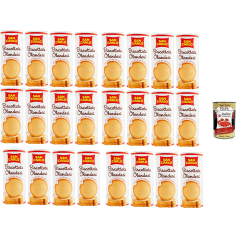 SAN CARLO Biscottate Olandesi, più facili da prendere Holländische Kekse, einfacher zu verzehren, 24x125g Original italienisch inkl. Italian Gourmet Polpa 400g