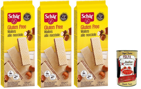 Italian Gourmet E.R. Kekse Schar Wafer alle nocciole Haselnusswaffel 3x125 g+ Italian Gourmet polpa 400g 8032804040014
