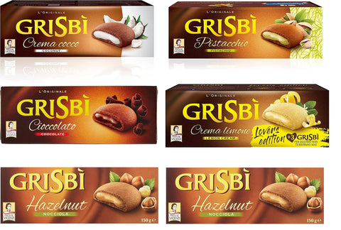 Italian Gourmet E.R. Kekse Testpaket Vicenzi Grisbi Cocco Nocciola Cioccolato Pistacchio Limone 6x 150g Kekse creme cookies kuchen riegel 8000350005238