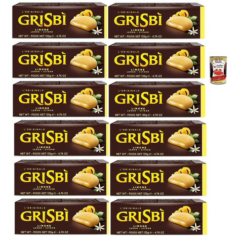 Vicenzi Grisbi Limone 12x 150g cookies riegel kuchen Kekse Zitronencreme Zitrone Original italienisch inkl. Italian Gourmet Polpa 400g