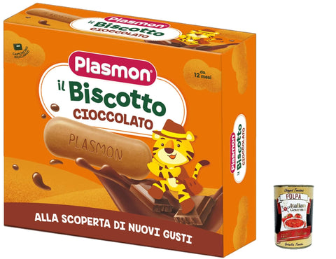 Italian Gourmet E.R. Kekse, Zwieback & Chips 6x Plasmon Biscotto al cioccolato 12m+ 320 g + Italian Gourmet polpa 400g 8001040421710