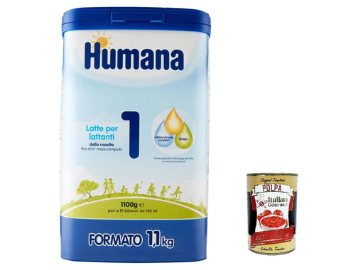 Latte 1 In Polvere, Milchpulver, 1100g Original italienisch inkl. Italian Gourmet Polpa 400g