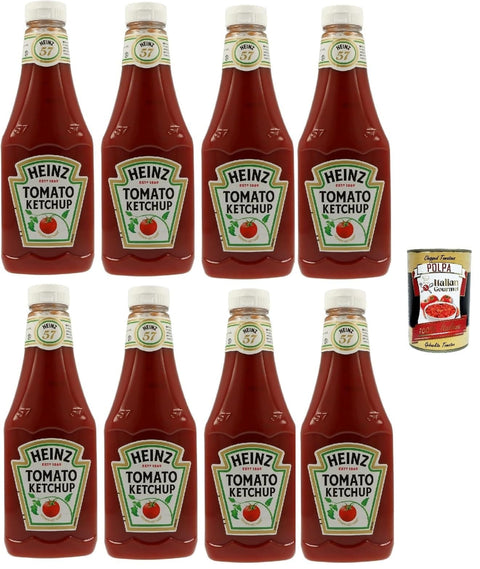 Italian Gourmet E.R. Ketchup Tomatenketchup Tomato Ketchup sauce in Flasche, 8x 1kg + Italian Gourmet Polpa di Pomodoro 400g Dose 8032804040014