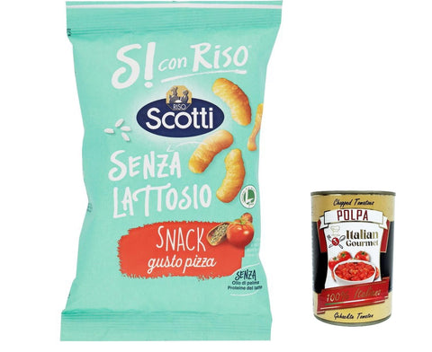 Italian Gourmet E.R. Knabberartikel 10x Riso Scotti Si con Riso Snack gusto Pizza Snack Laktosefrei 40g Ohne Milchproteine Ohne Palmöl 8001860210006