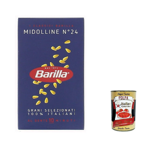 Italian Gourmet Pasta Midolline nr. 24, 100% Nudeln pack 20x 500 g inkl. Italian Gourmet polpa 400g Original italienisch