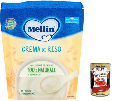 Mellin Crema di Riso, 200g 3x Original italienisch inkl. Italian Gourmet Polpa 400g