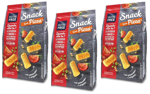 Nutrifree Glutenfreier Snack mit Pizzageschmack,Brotersatz,Laktosefrei und Eifrei 100g 3x Original italienisch inkl. Italian Gourmet Polpa di Pomodoro 400g Dose