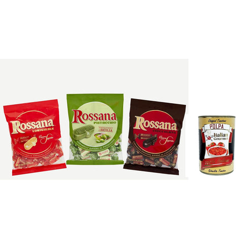 Perugina Fida, Rossana Tris con Ripieno Classico, al Pistacchio e al Cioccolato, Trio mit klassischer Füllung, Pistazie und Schokolade inkl. Italian Gourmet polpa 400g Original italienisch