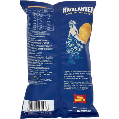 Italian Gourmet E.R. Knabberartikel Italian Gourmet E.R. San Carlo Highlander Patatine al Gusto Barbecue "Kiss my BBQ!" 8x 130g italienisch Original