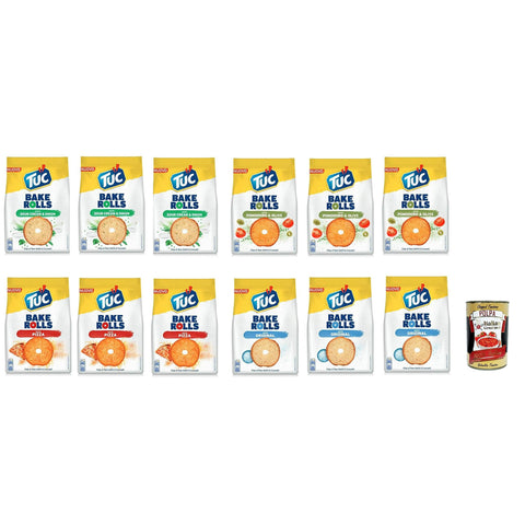 Tuc Bake Rolls, dünne Knusperbrötchen 12x 150 g Testpaket Original italienisch inkl. Italian Gourmet plpa 400g