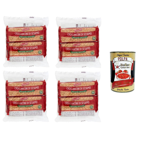 Fiorentini Croccantini di Sesamo Sesam Croccantini 4x 120gr inkl. Italian Gourmet polpa 400g Original italienisch