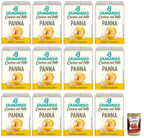 Italian Gourmet E.R. Koch- & Backzutaten 12x Granarolo Panna da Cucina,Langanhaltende,UHT-Kochsahne,Tetrapak-Verpackung 200ml + Italian Gourmet Polpa di Pomodoro 400g Dose 8002670172164