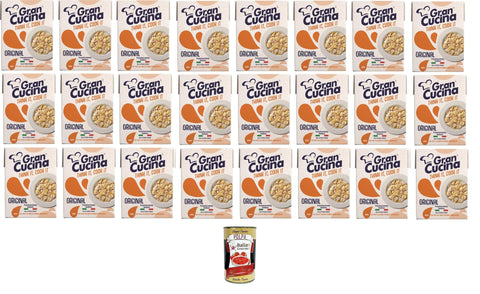 Italian Gourmet E.R. Koch- & Backzutaten 24x Gran Cucina Crema per Cucinare,Creme auf Pflanzlicher Basis,Sauce zum Kochen Ohne Palmöl,Glutenfrei 200g + Italian Gourmet Polpa di Pomodoro 400g Dose