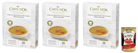 Carte d’Or Professional Preparato per Crema Catalana, Pulvermischung für Katalanische Creme, Glutenfrei 3x 516g inkl. Italian Gourmet Polpa di Pomodoro 400g Dose Original italienisch