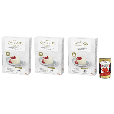 Carte d'Or Carte d’Or Professional Pulvermischung für Panna Cotta Cremige, Glutenfrei 3x520g Original italienisch Zutat