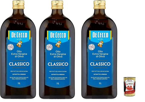 De Cecco Classico Natives Olivenöl Extra Olio Extra Vergine 1 Lt nativ + 1x Polpa 3x Original italienisch