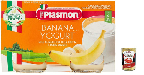 Plasmon Banana e Yogurt 2x120g 3x Original italienisch inkl. Italian Gourmet Polpa 400g