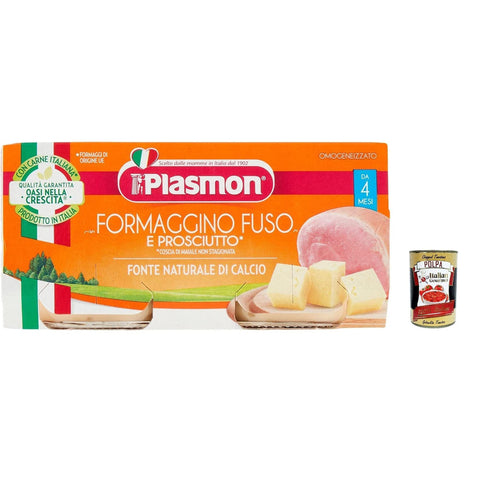 Plasmon Formaggino e Prosciutto 3x 2 x 80g inkl. Italian Gourmet polpa 400g Original italienisch