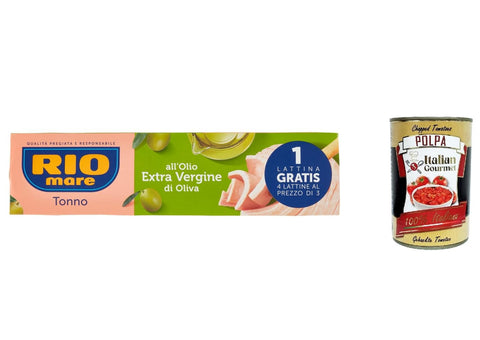 Rio Mare Tonno olio extra vergine di oliva Thunfisch natives Olivenöl 4x 80g 3x Original italienisch inkl. Italian Gourmet Polpa 400g