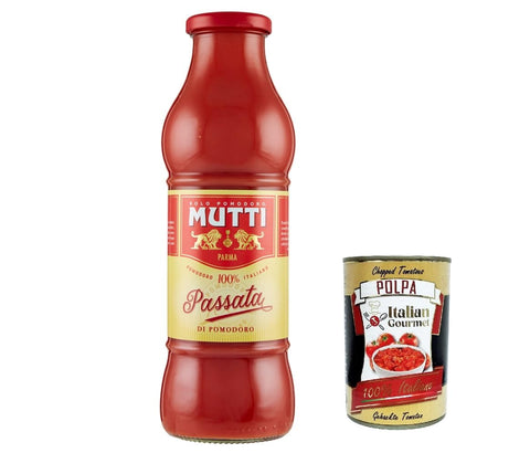 Mutti Passata di Pomodoro Tomatenpaste Tomaten sauce 100% 4x 700g inkl. Italian Gourmet polpa 400g Original italienisch