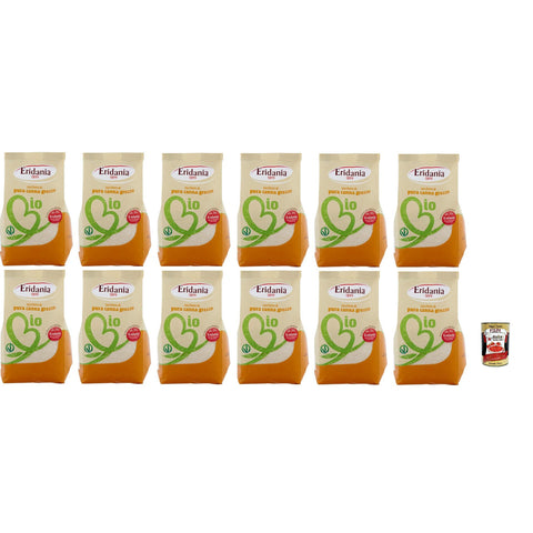 Eridana Zucchero di pura canna grezzo Reiner Rohrohrzucker 6x Original italienisch inkl. Italian Gourmet Polpa 400g
