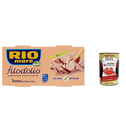 Rio Mare filo d'olio Tonno all'Olio di Oliva, Thunfisch mit weniger Olivenöl 2x130g Original italienisch Feinkost