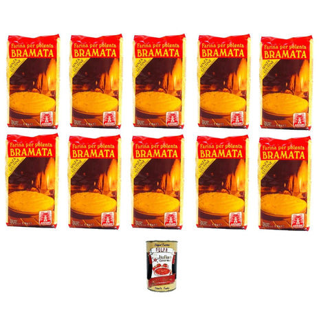 Ardani- Farina per Polenta Bramata Mehl für Polenta Bramata 10x1kg Original italienisch inkl. Italian Gourmet Polpa 400g