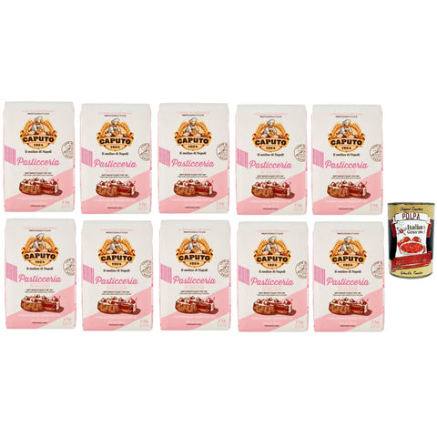 Caputo Pasticceria "00" weicher Weizenmehl, Ideal Mehl für die Herstellung von Gebäck, Torten, Schwammkuchen und Backkuchen, polpa 400g 10x 1 kg Original italienisch