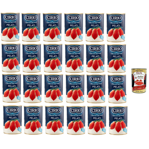 Cirio Geschälte Tomaten, tomato sauce aus Italien Dosen, 100%, 100% 24x400g Original italienisch