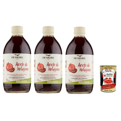 De Nigris Aceto di Melograno con madre naturale, Granatapfelessig, 100% Italienische Granatapfel 3x500ml Original italienisch Zutat