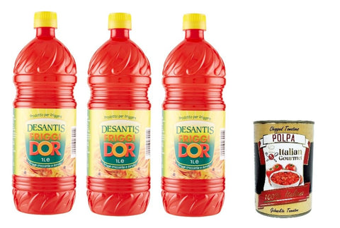 De Santis FriggiDor 3x1lt inkl. Italian Gourmet Polpa di Pomodoro 400g Original italienisch