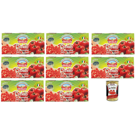 Divella Delizie Campagnole Delizie Campagnole Cubetti di pomodoro 100% Italiani Campagnole Delights 100% Tomatenwürfel 24x 400gr inkl. Italian Gourmet polpa 400gr Original italienisch