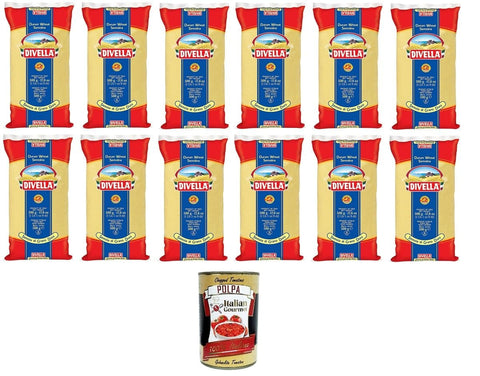 Italian Gourmet E.R. Koch- & Backzutaten Divella Semola di Grano Duro Rimacinata Remilled Hartweizengrieß 12 x 500 g+ Italian Gourmet polpa 400g 8005121004113
