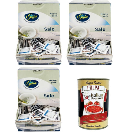 Gaia Sale in bustine monodose Box da 500 pezzi Salz in Einzeldosisbeuteln. Schachtel mit 3x500 Stück Original italienisch Zutat