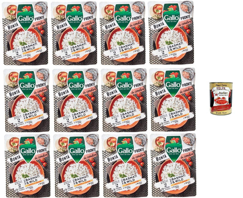 Italian Gourmet E.R. Koch- & Backzutaten Gallo Bontà Pronte Riso Basmati & Wild Goodness Ready Basmati & Wildreis 12x 250 g + Italian Gourmet plpa 400g 8001420011555