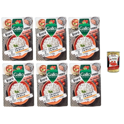 Gallo Bontà Pronte Riso Basmati & Wild Goodness Ready Basmati & Wildreis 6x250g Original italienisch