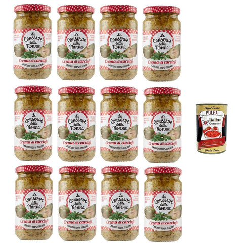 Le Conserve della Nonna Crema di Carciofi Artischockencreme für Nudeln, Reis und Croutons 12x190g Original italienisch Pasta