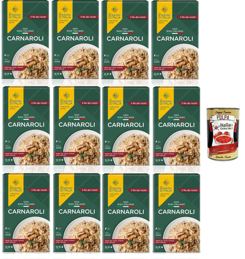 Italian Gourmet E.R. Koch- & Backzutaten Le Stagioni D'Italia Riso Carnaroli Reis 12x1kg + Italian Gourmet polpa 400g 8032804040014