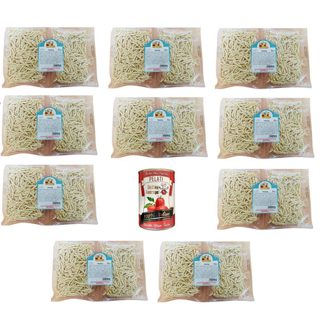 Le Vie del Grano - Trofie Mit Hartweizengrieß stabilisierte Nudeln 10x 500gr inkl. Italian Gourmet pelati 400g Original italienisch