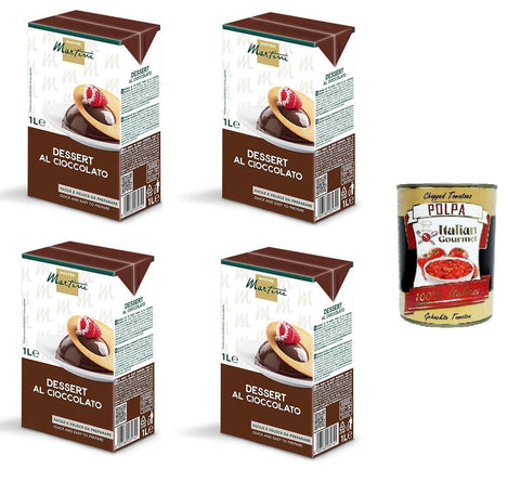 Master Martini Dessert al Cioccolato Schokoladendessert 4x 1lt inkl. Italian Gourmet Polpa 400g Original italienisch
