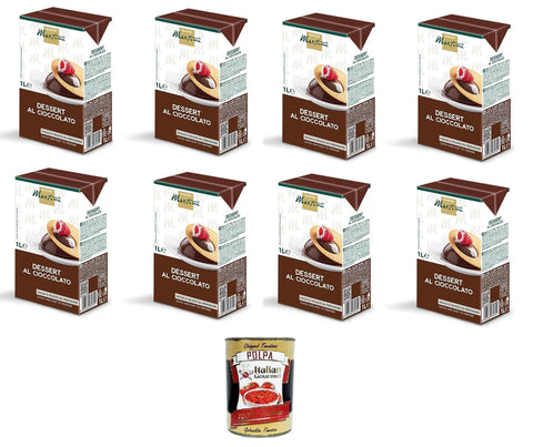 Master Martini- Dessert al Cioccolato Schokoladendessert 8x 1lt Original italienisch inkl. Italian Gourmet Polpa 400g