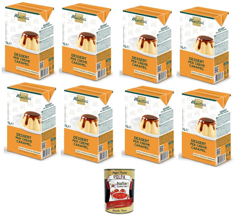Master Martini Dessert per Crème Caramel Dessert für Crème Caramel 8x1lt inkl. Italian Gourmet Polpa 400g Original italienisch