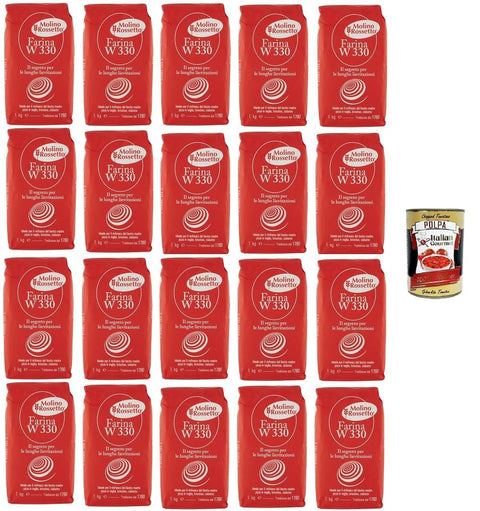Molino Rossetto Farina di Grano Tenero 00 W330 Weichweizenmehl 20x1kg inkl. Italian Gourmet polpa 400g Original italienisch