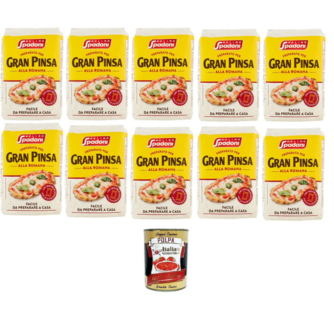 Spadoni Molino Preparato Per Gran Pinsa Alla Romana zubereitet für Gran Pinsa Alla Romana 10x 1kg Original italienisch inkl. Italian Gourmet Polpa 400g