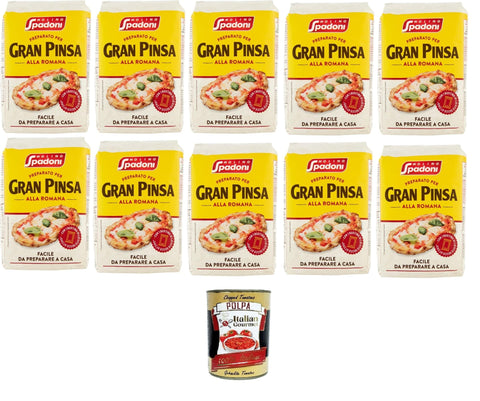 Spadoni Molino Preparato Per Gran Pinsa Alla Romana zubereitet für Gran Pinsa Alla Romana 10x 1kg Original italienisch inkl. Italian Gourmet Polpa 400g