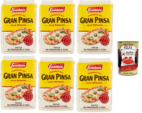 Spadoni Molino Preparato Per Gran Pinsa Alla Romana zubereitet für Gran Pinsa Alla Romana 6x 1kg Original italienisch inkl. Italian Gourmet Polpa 400g